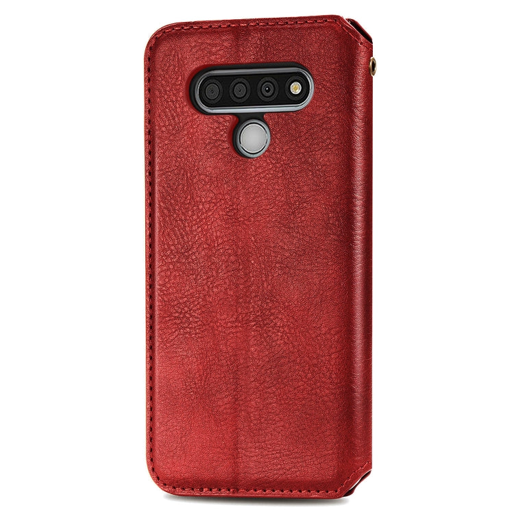 For LG Stylo 6 Cubic Grid Pressed Horizontal Flip Magnetic Leather Case with Holder & Card Slots & Wallet