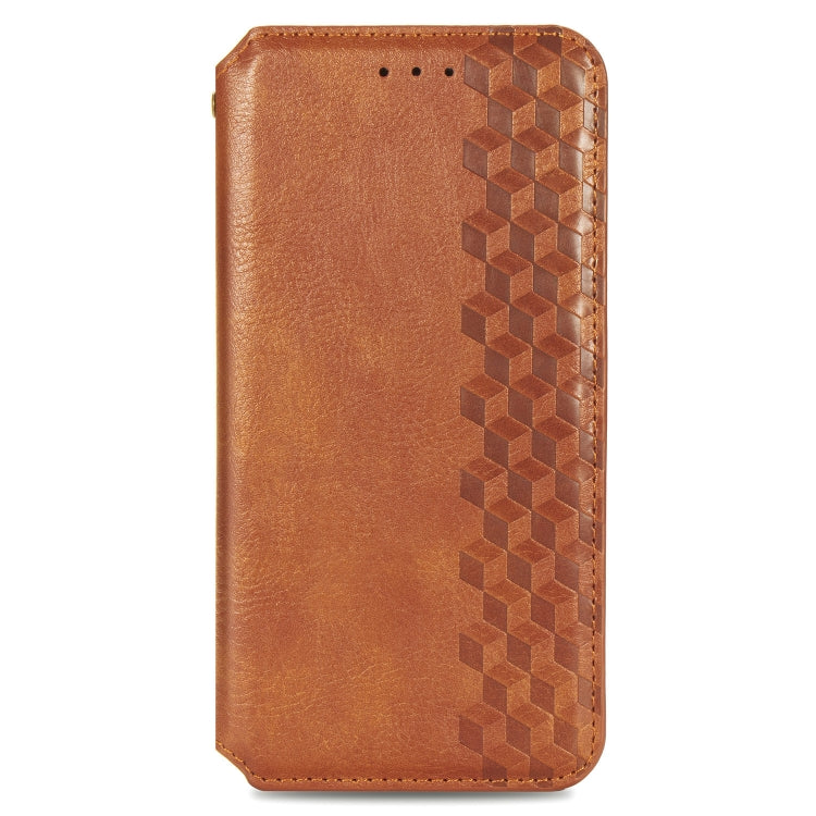 For Vivo Y17 Cubic Grid Pressed Horizontal Flip Magnetic Leather Case with Holder & Card Slots & Wallet