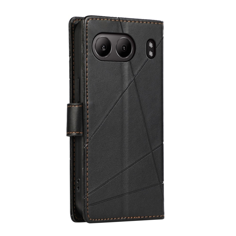 For OnePlus Nord 4 PU Genuine Leather Texture Embossed Line Phone Case