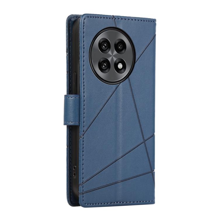 For OnePlus 13R / Ace 5 / Ace 5 Pro PU Genuine Leather Texture Embossed Line Phone Case