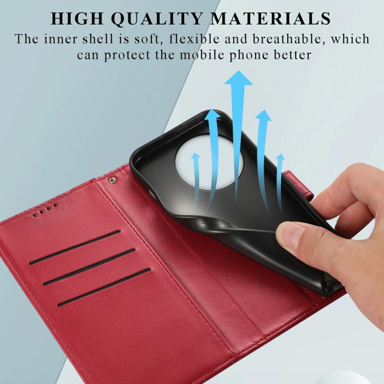For OnePlus 13R / Ace 5 / Ace 5 Pro PU Genuine Leather Texture Embossed Line Phone Case