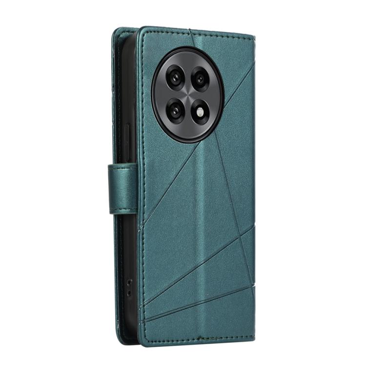 For OnePlus 13R / Ace 5 / Ace 5 Pro PU Genuine Leather Texture Embossed Line Phone Case
