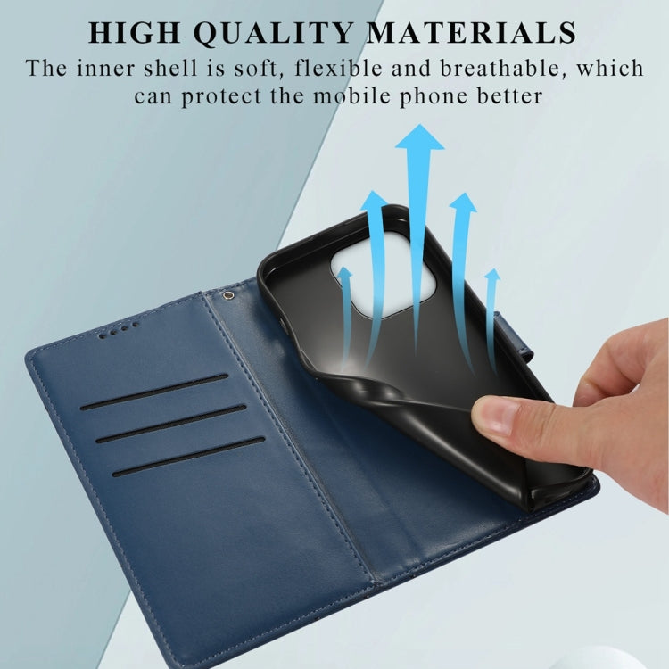 For iPhone 16 Pro PU Genuine Leather Texture Embossed Line Phone Case