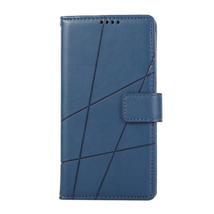 For iPhone 16 Plus PU Genuine Leather Texture Embossed Line Phone Case