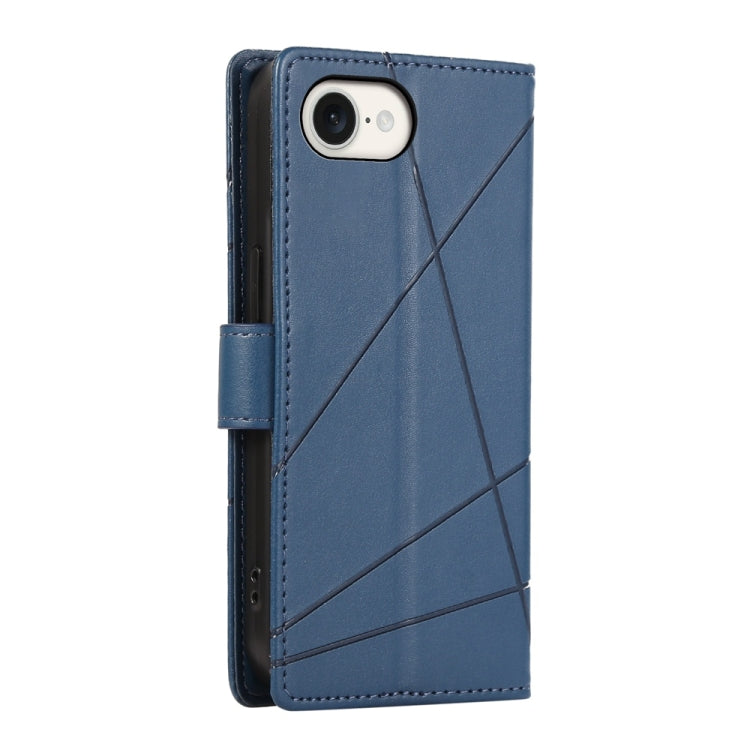 For iPhone 17e / 16e PU Genuine Leather Texture Embossed Line Phone Case