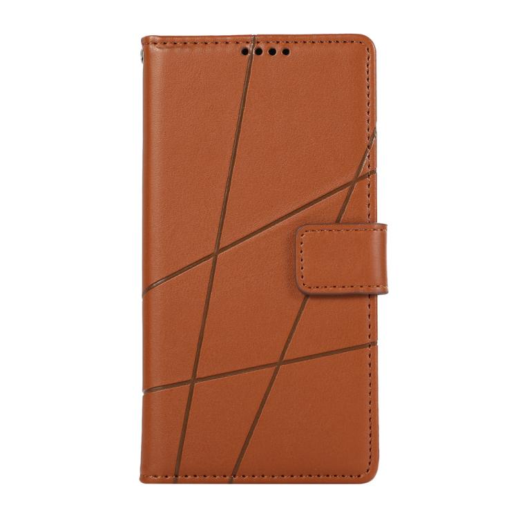 For iPhone 17 Pro PU Genuine Leather Texture Embossed Line Phone Case