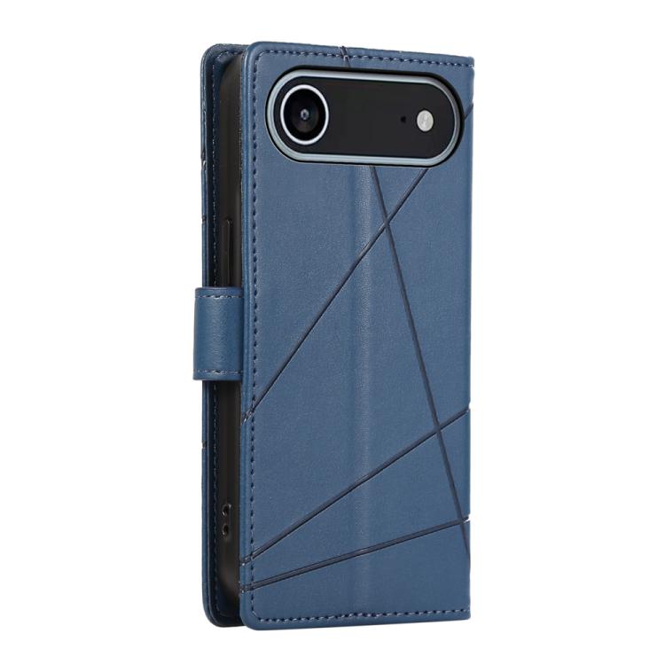 For iPhone Air PU Genuine Leather Texture Embossed Line Phone Case