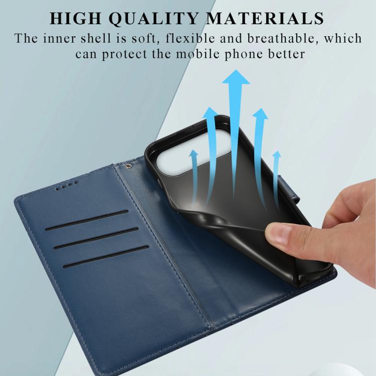 For iPhone Air PU Genuine Leather Texture Embossed Line Phone Case