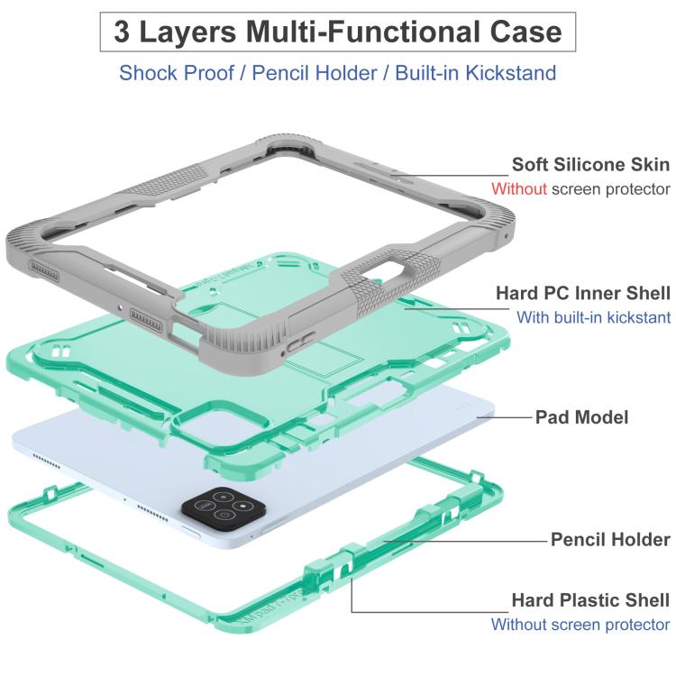 For Xiaomi Pad 7 / 7 Pro Shockproof Silicone Hybrid PC Tablet Case with Holder