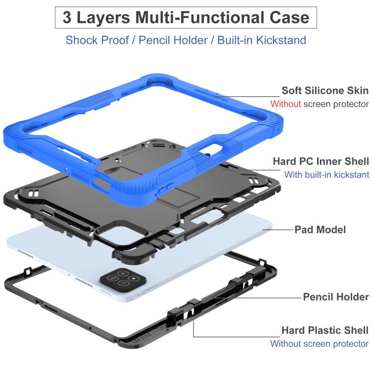 For Xiaomi Pad 7 / 7 Pro Shockproof Silicone Hybrid PC Tablet Case with Holder