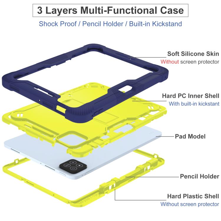 For Xiaomi Pad 7 / 7 Pro Shockproof Silicone Hybrid PC Tablet Case with Holder