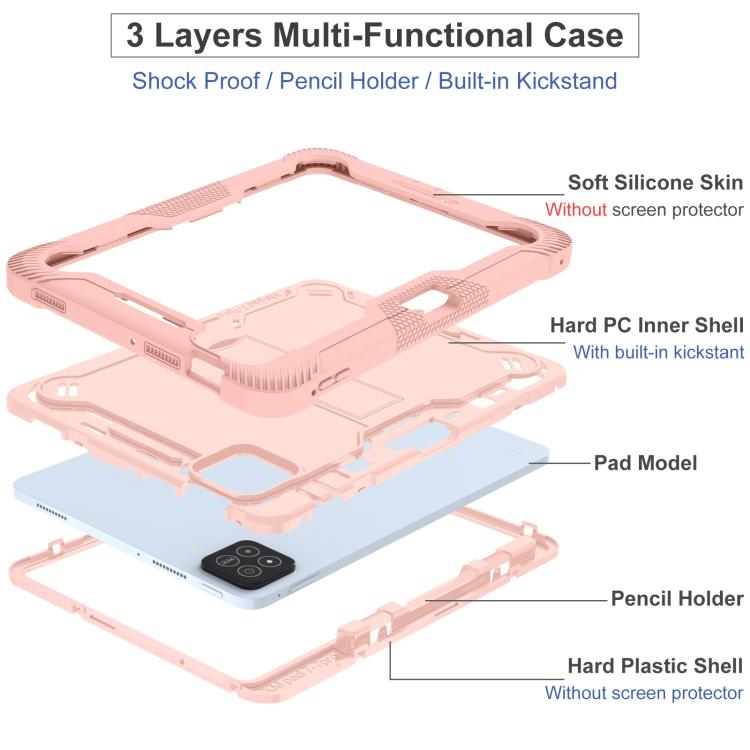 For Xiaomi Pad 7 / 7 Pro Shockproof Silicone Hybrid PC Tablet Case with Holder