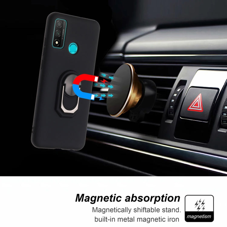 For Huawei P smart 2020 Black Armor PC + TPU Shockproof Protective Case with Ring Holder