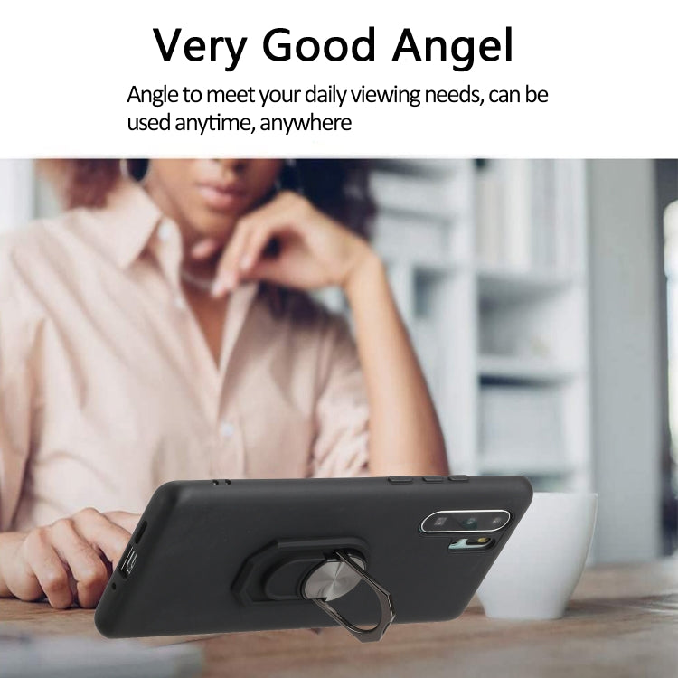 For Huawei P30 Pro Black Armor PC + TPU Shockproof Protective Case with Ring Holder