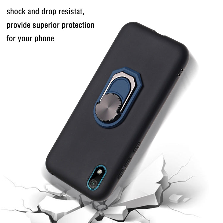 For Huawei Y5 (2019) / Honor 8S Black Armor PC + TPU Shockproof Protective Case with Ring Holder