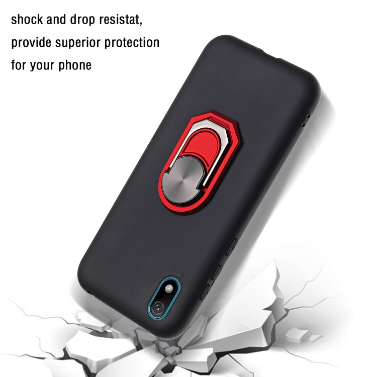 For Huawei Y5 (2019) / Honor 8S Black Armor PC + TPU Shockproof Protective Case with Ring Holder