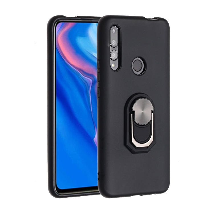 For Huawei Y9 Prime (2019) / P Smart Z / Enjoy 10 Plus Black Armor PC + TPU Shockproof Protective Case with Ring Holder(Black)