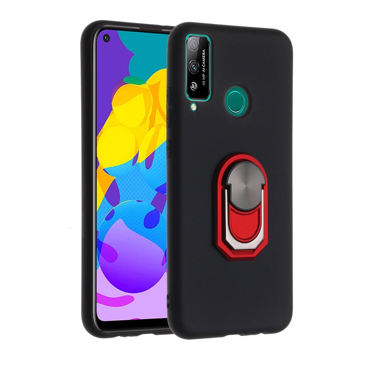 For Huawei Honor Play4T / Nova 4i Black Armor PC + TPU Shockproof Protective Case with Ring Holder