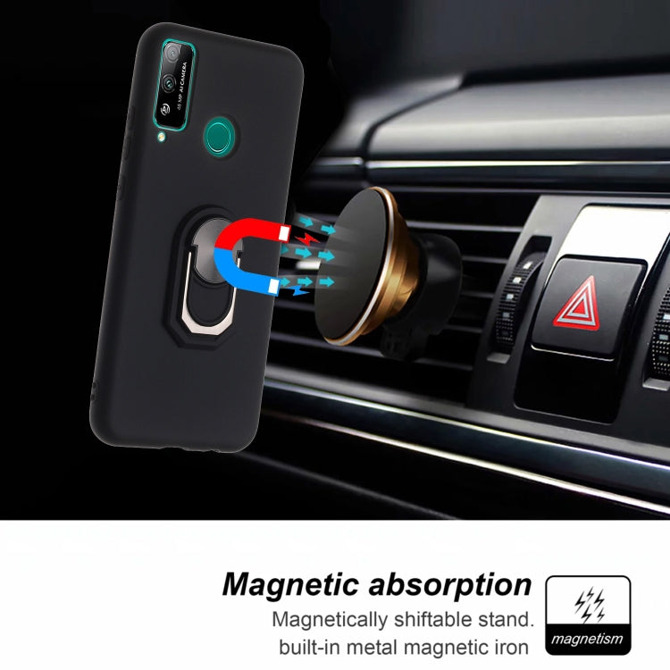 For Huawei Honor Play4T / Nova 4i Black Armor PC + TPU Shockproof Protective Case with Ring Holder