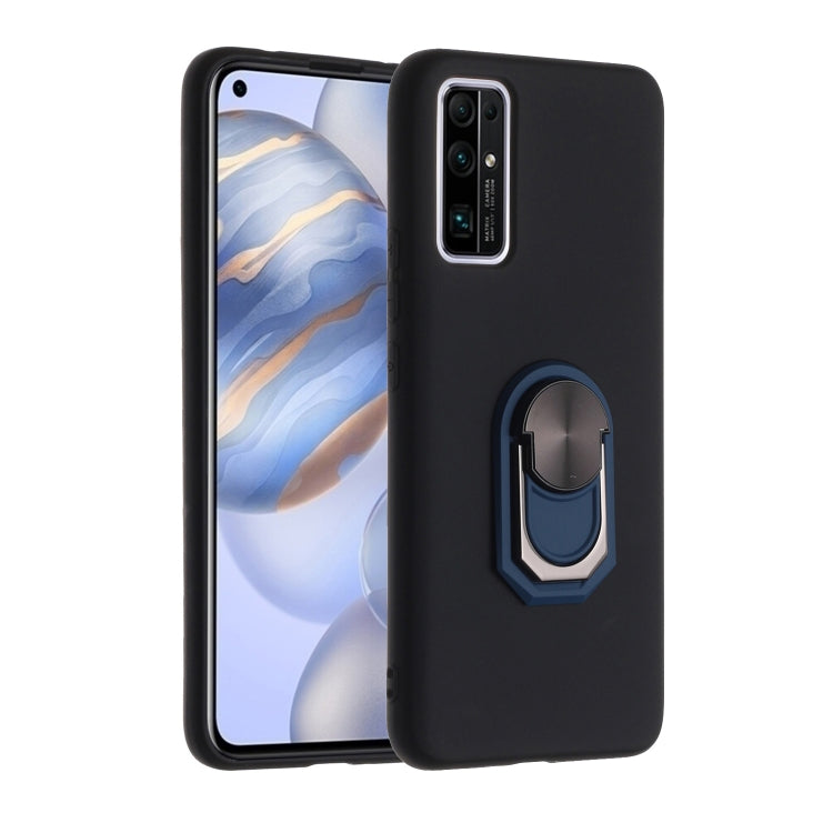 For Huawei Honor 30 Black Armor PC + TPU Shockproof Protective Case with Ring Holder