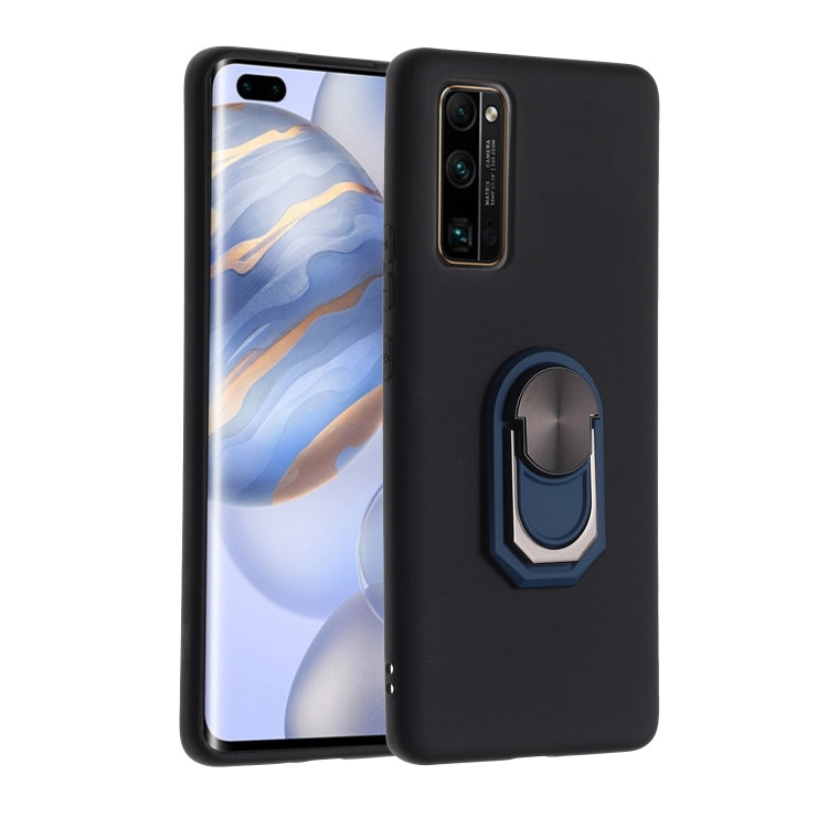For Huawei Honor 30 Pro Black Armor PC + TPU Shockproof Protective Case with Ring Holder