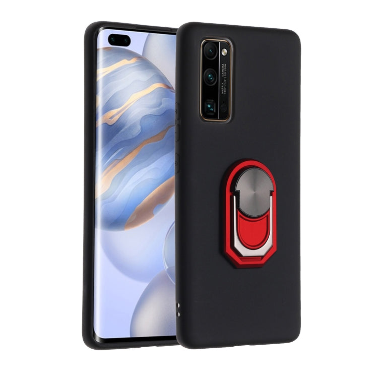 For Huawei Honor 30 Pro Black Armor PC + TPU Shockproof Protective Case with Ring Holder