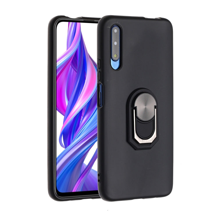 For Huawei Honor 9X / Honor 9X Pro / Y9s / P smart Pro Black Armor PC + TPU Shockproof Protective Case with Ring Holder