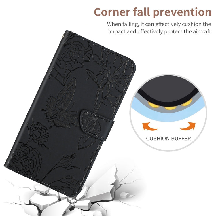 For Google Pixel 9a Skin Feel Butterfly Embossed Flip Leather Phone Case