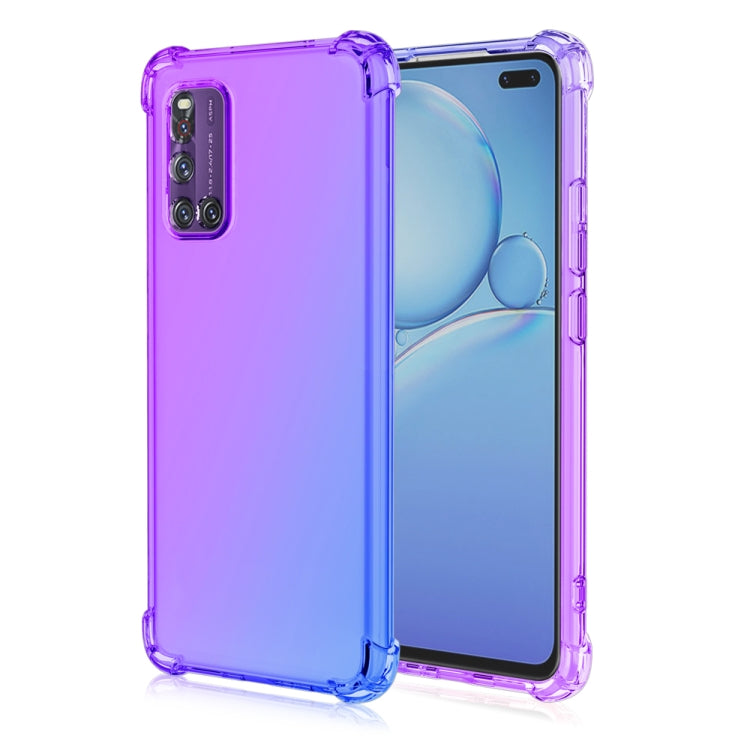 For Vivo V19 (Global Official Version) Four-Corner Airbag Shockproof Gradient Color Clear TPU Case