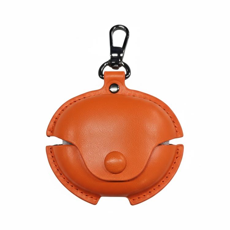 For Huawei FreeClip Business Leather Earphone Protective Case with Hook