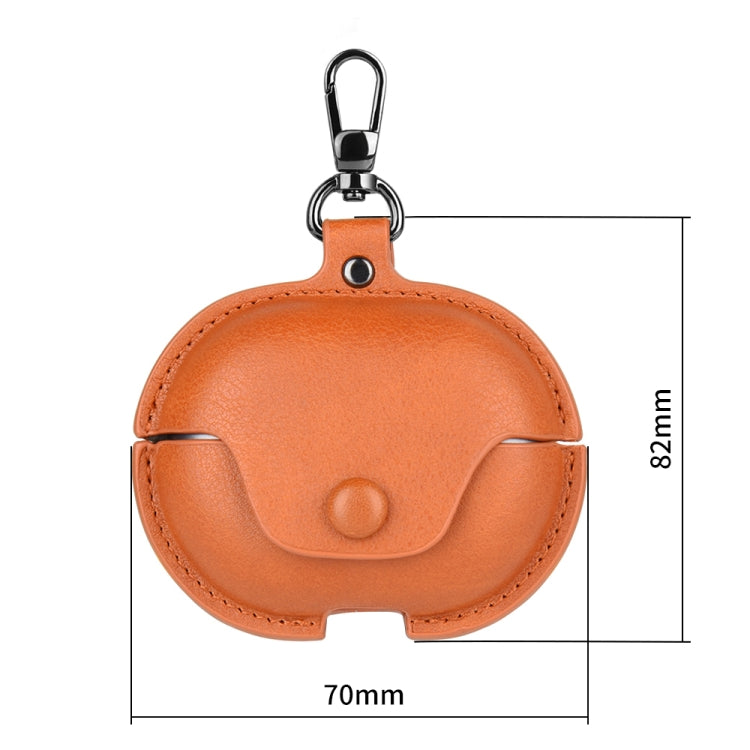 For Huawei FreeClip Business Leather Earphone Protective Case with Hook