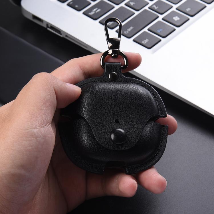 For Huawei FreeClip 2 Business Leather Earphone Protective Case with Hook