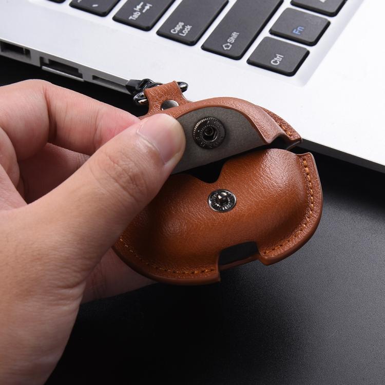 For Huawei FreeClip 2 Business Leather Earphone Protective Case with Hook