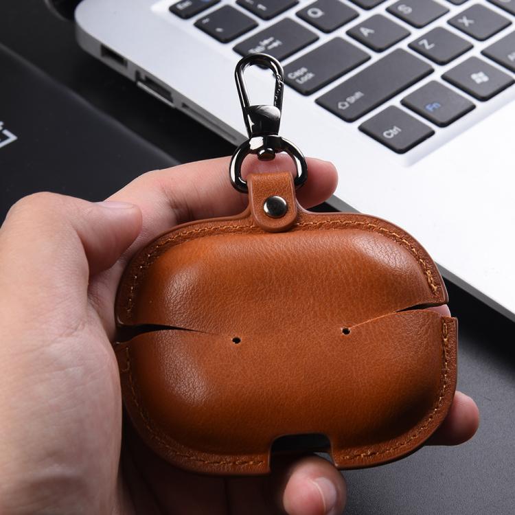 For Huawei FreeBuds SE 4 ANC Business Leather Earphone Protective Case with Hook