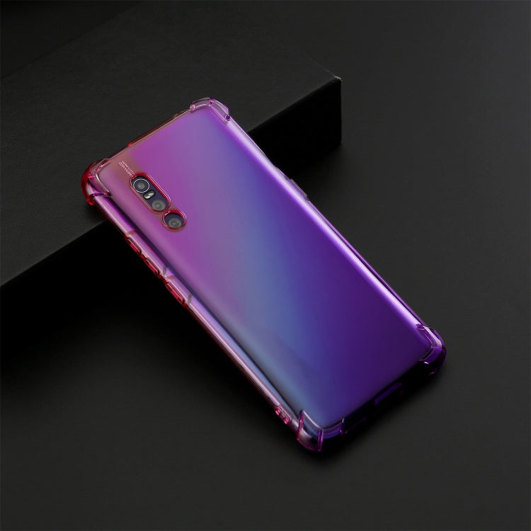 For Vivo X27 / V15 Pro Four-Corner Airbag Shockproof Gradient Color Clear TPU Case