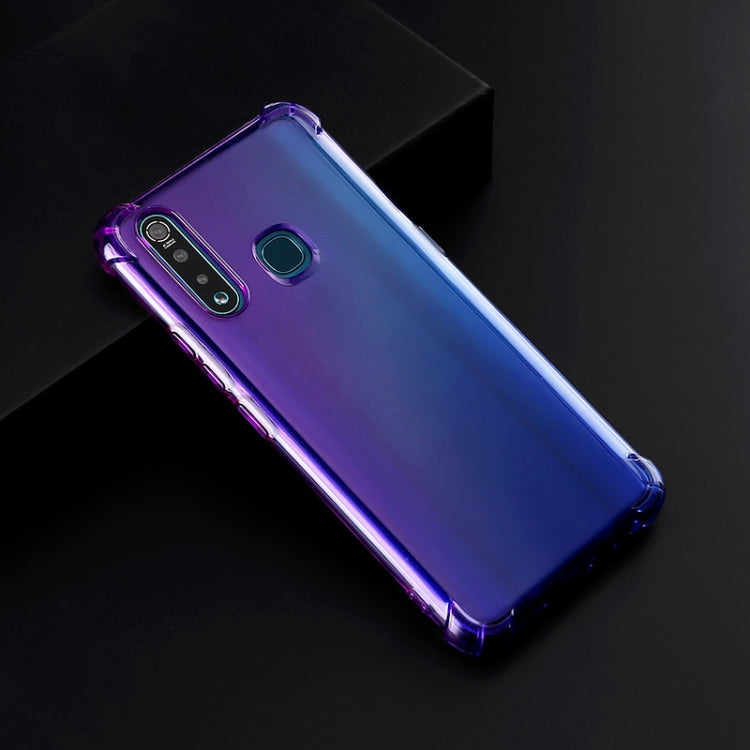 For Vivo Z5x Four-Corner Airbag Shockproof Gradient Color Clear TPU Case