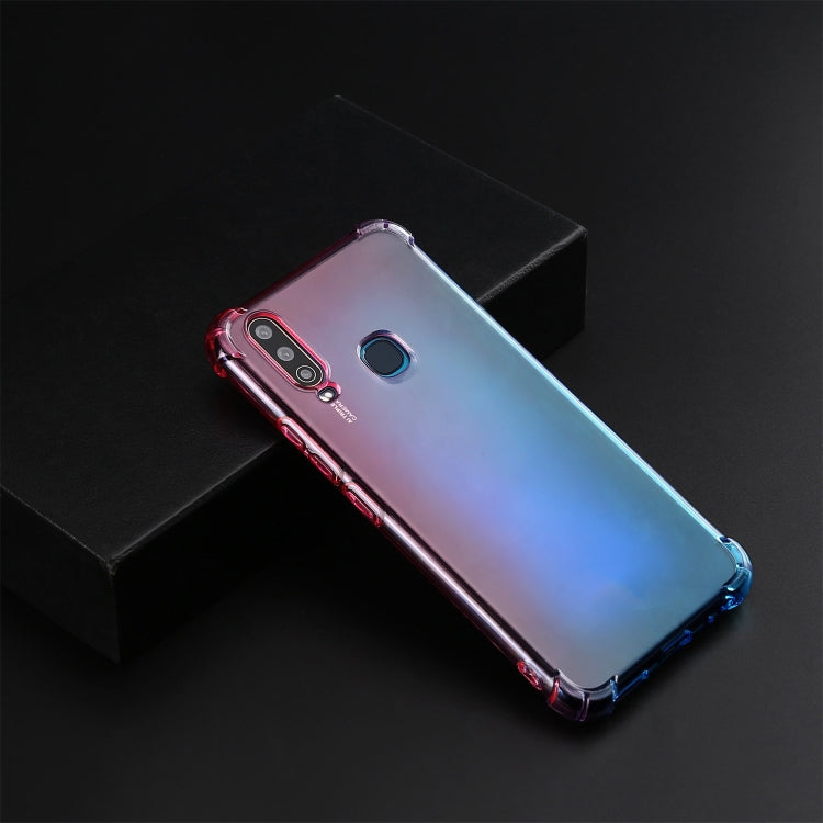 For Vivo Y17 / Y3 Four-Corner Airbag Shockproof Gradient Color Clear TPU Case