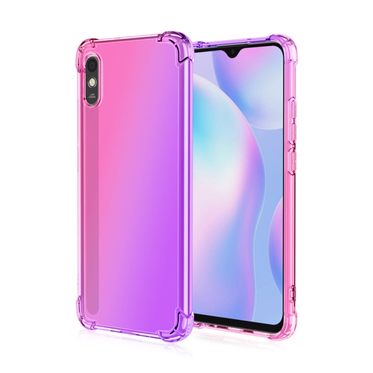 For Xiaomi Redmi 9A Four-Corner Airbag Shockproof Gradient Color TPU Protective Case