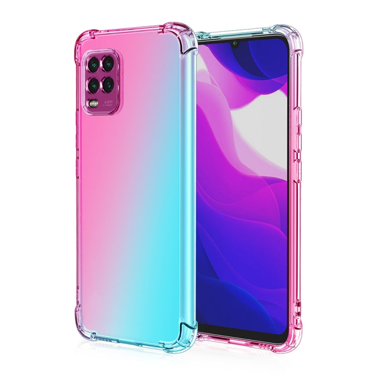 For Xiaomi Mi 10 Lite Four-Corner Airbag Shockproof Gradient Color TPU Protective Case