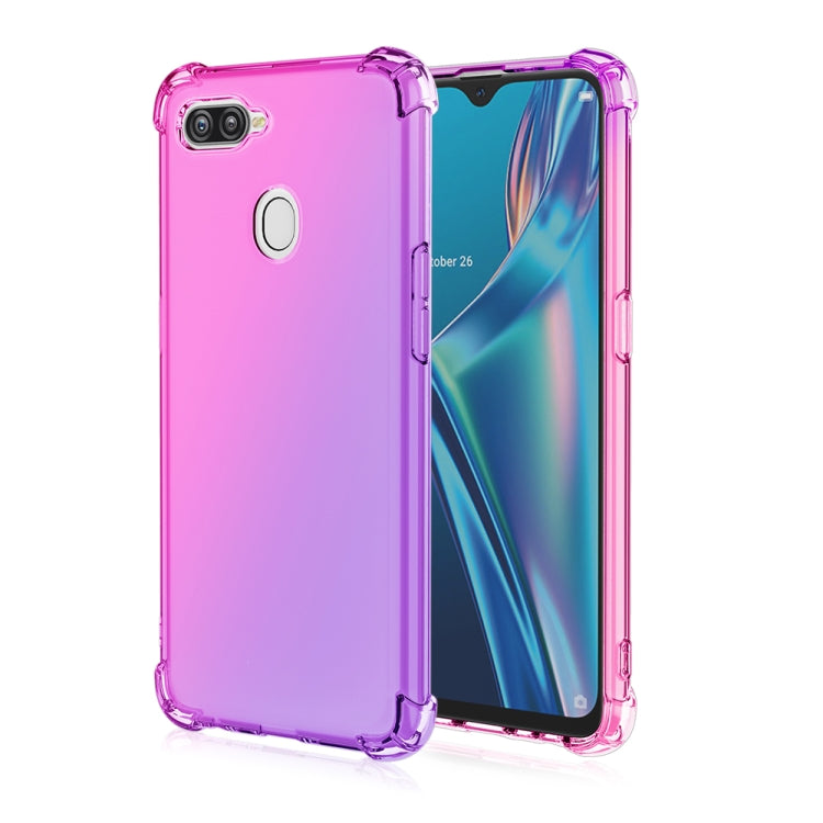 For Oppo A7 / AX7 / A5s Four-Corner Airbag Shockproof Gradient Color Clear TPU Case