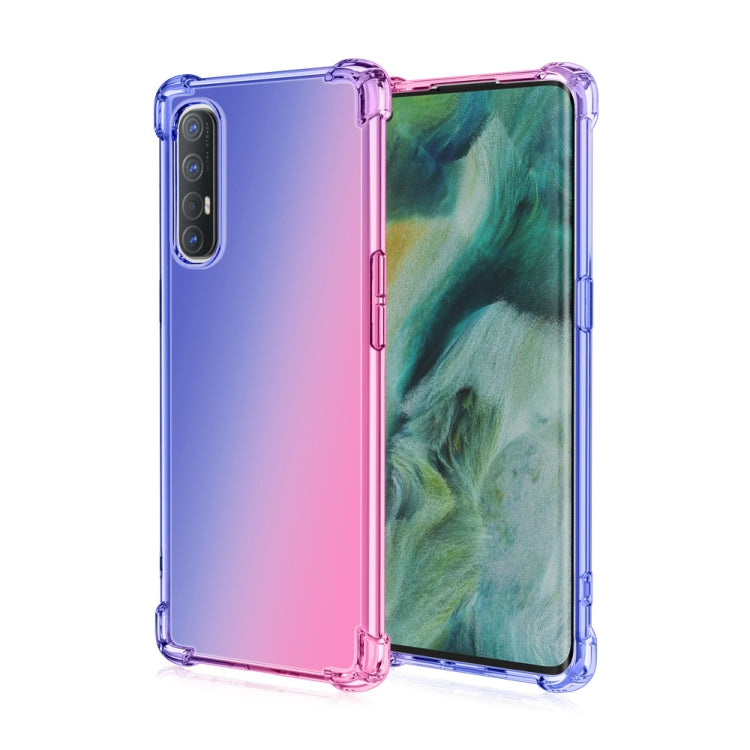 For OPPO Find X2 Neo/Reno3 Pro 5G Four-Corner Airbag Shockproof Gradient Color Clear TPU Case