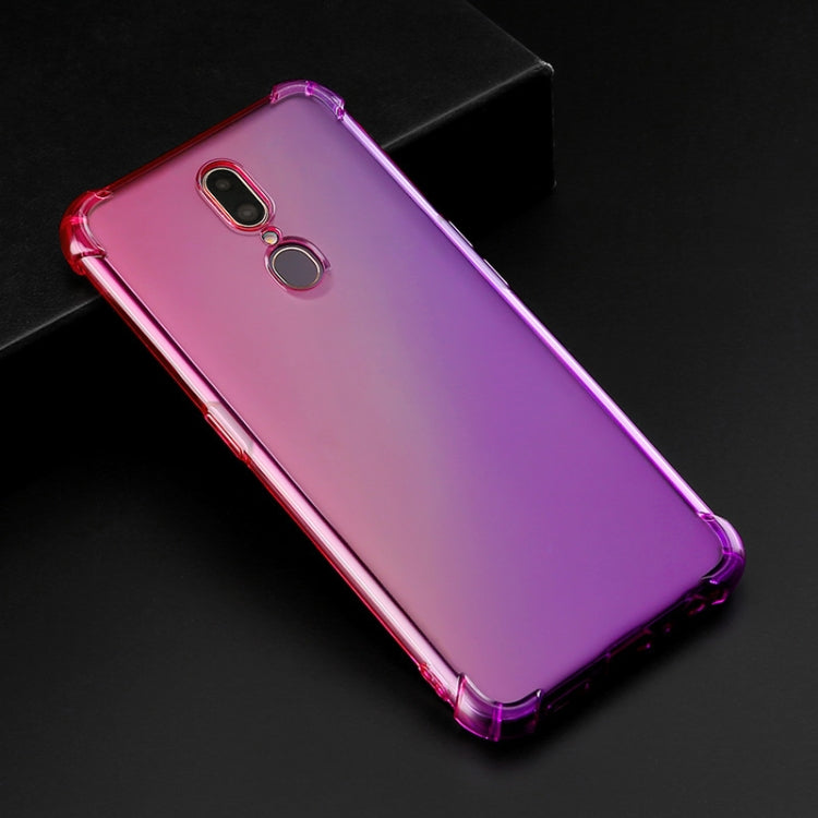 For Oppo F11 / A9 Four-Corner Airbag Shockproof Gradient Color Clear TPU Case