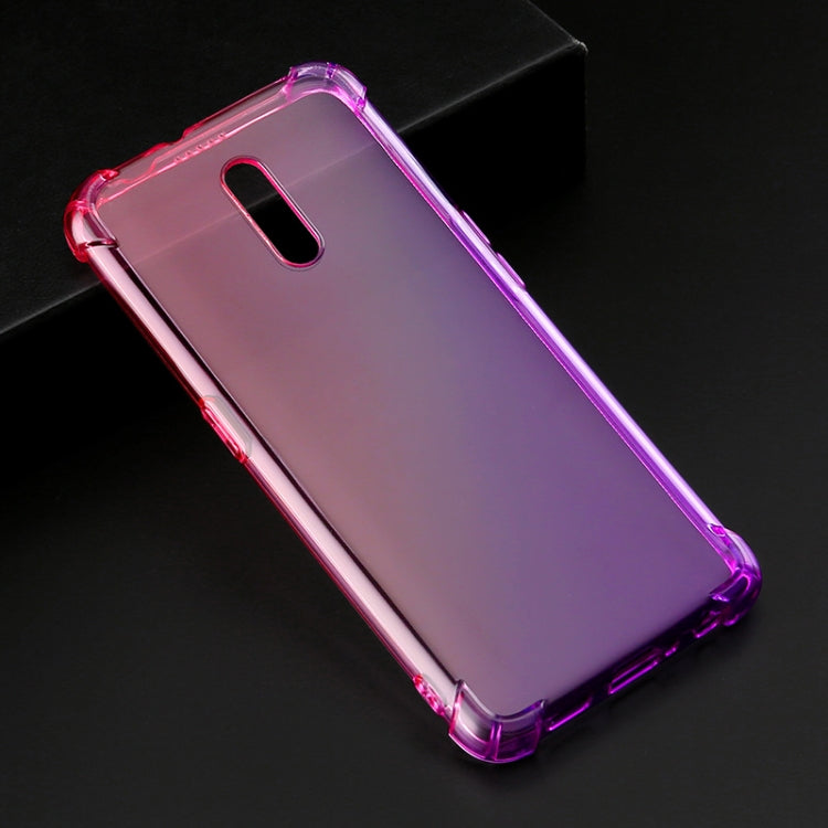 For Oppo Reno Four-Corner Airbag Shockproof Gradient Color Clear TPU Case