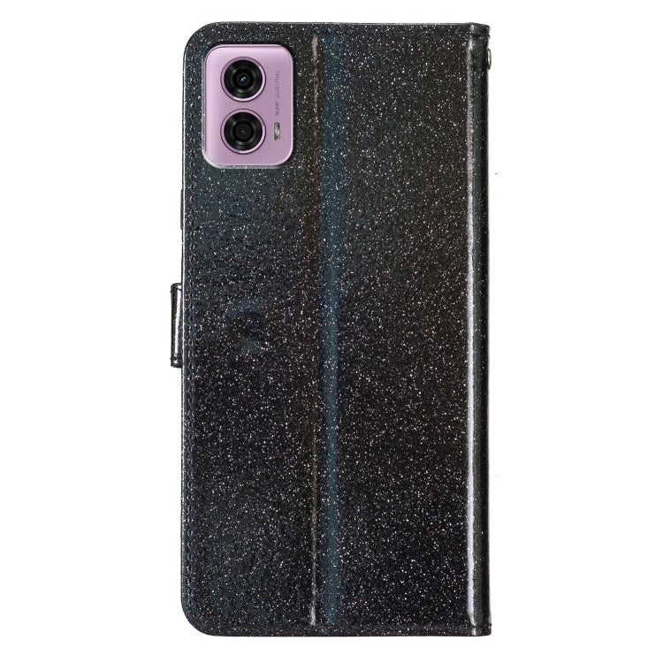 For Motorola Moto G34 Glitter Powder Flip Leather Phone Case