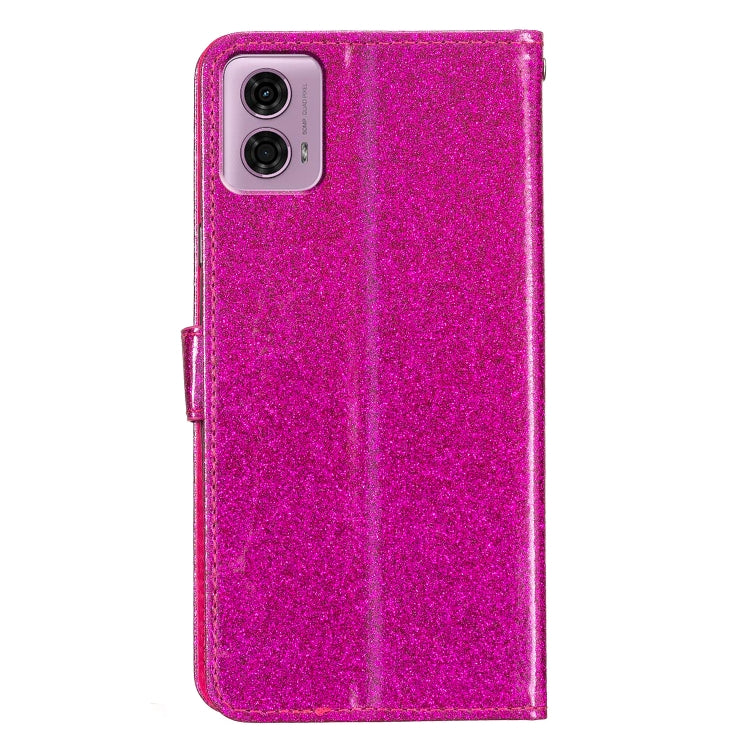 For Motorola Moto G34 Glitter Powder Flip Leather Phone Case