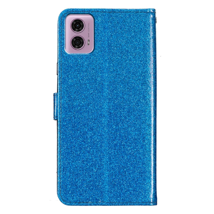 For Motorola Moto G34 Glitter Powder Flip Leather Phone Case