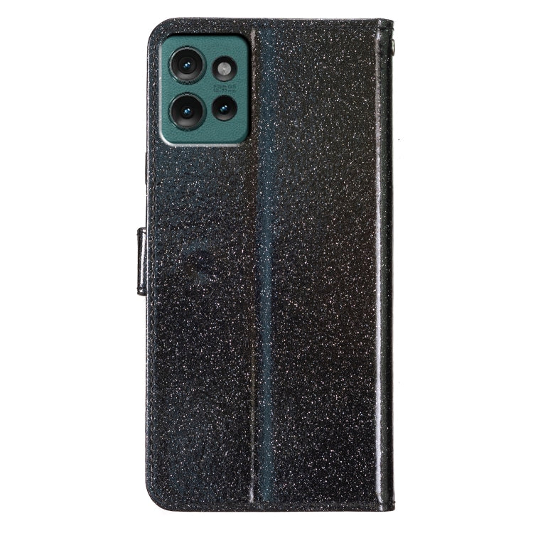 For Motorola Edge 50 Glitter Powder Flip Leather Phone Case