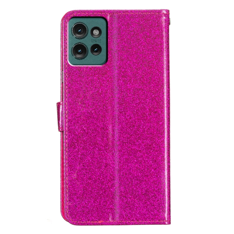 For Motorola Edge 50 Glitter Powder Flip Leather Phone Case