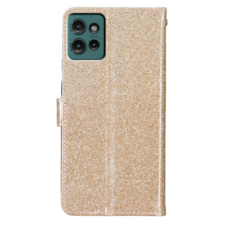 For Motorola Edge 50 Glitter Powder Flip Leather Phone Case