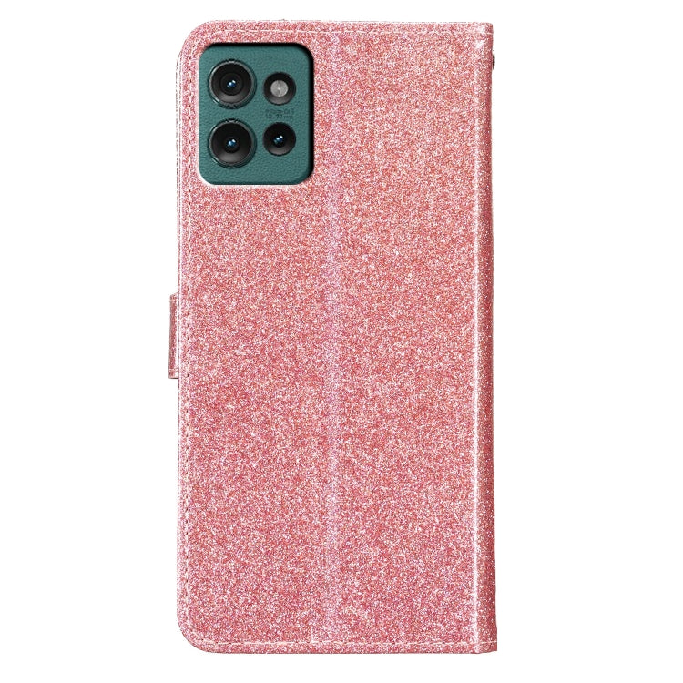 For Motorola Edge 50 Glitter Powder Flip Leather Phone Case